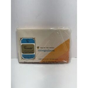 Vintage Wamsutta Ultracale Irregular 2  Pillowcases Standard Cream Sand Color